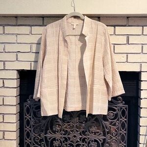 Eileen Fisher linen and cotton blend jacket